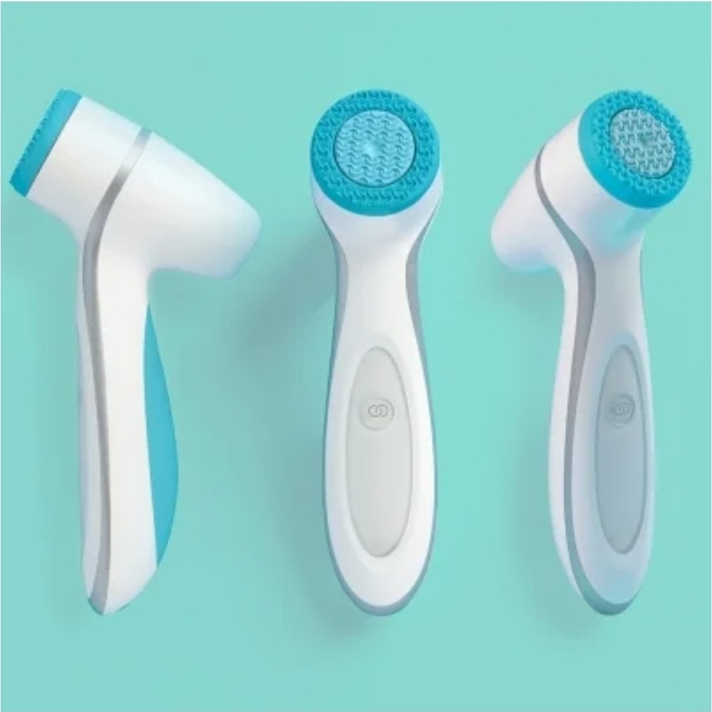 NuSkin LumiSpa Facial Cleansing Brush - White and Blue NEW SEALED BOX